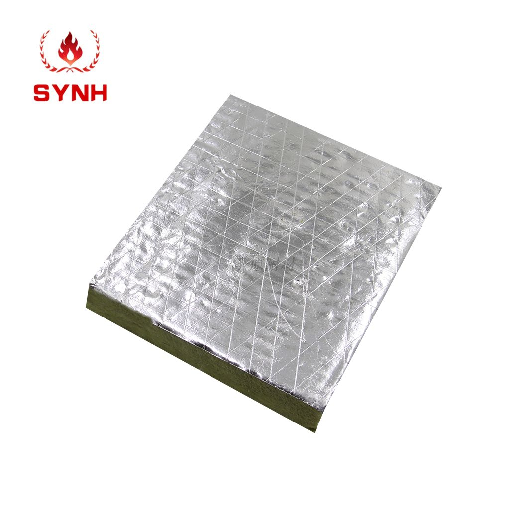 无机纤维保温材料吸热耐火双面普通铝箔岩棉板供多型号岩棉板批发