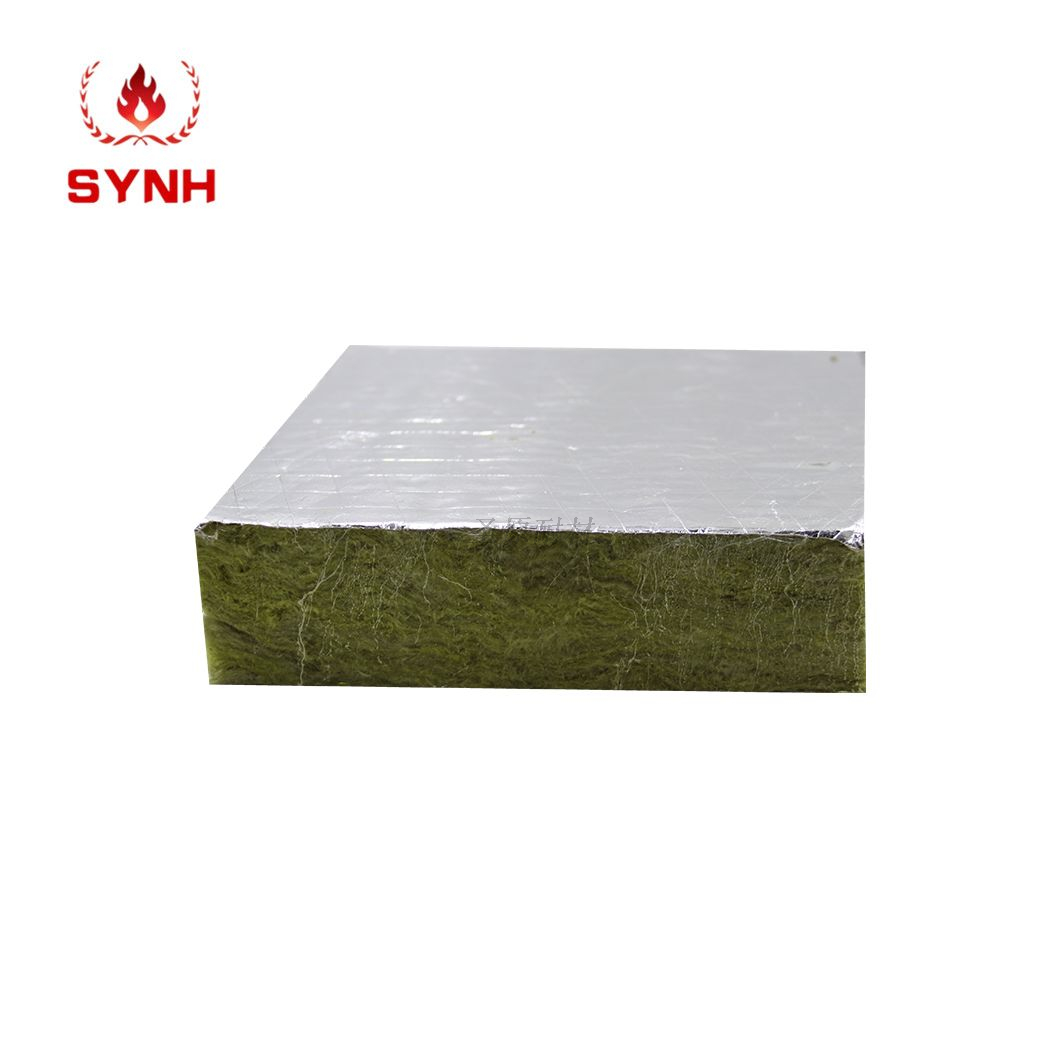 无机纤维保温材料吸热耐火双面普通铝箔岩棉板供多型号岩棉板批发